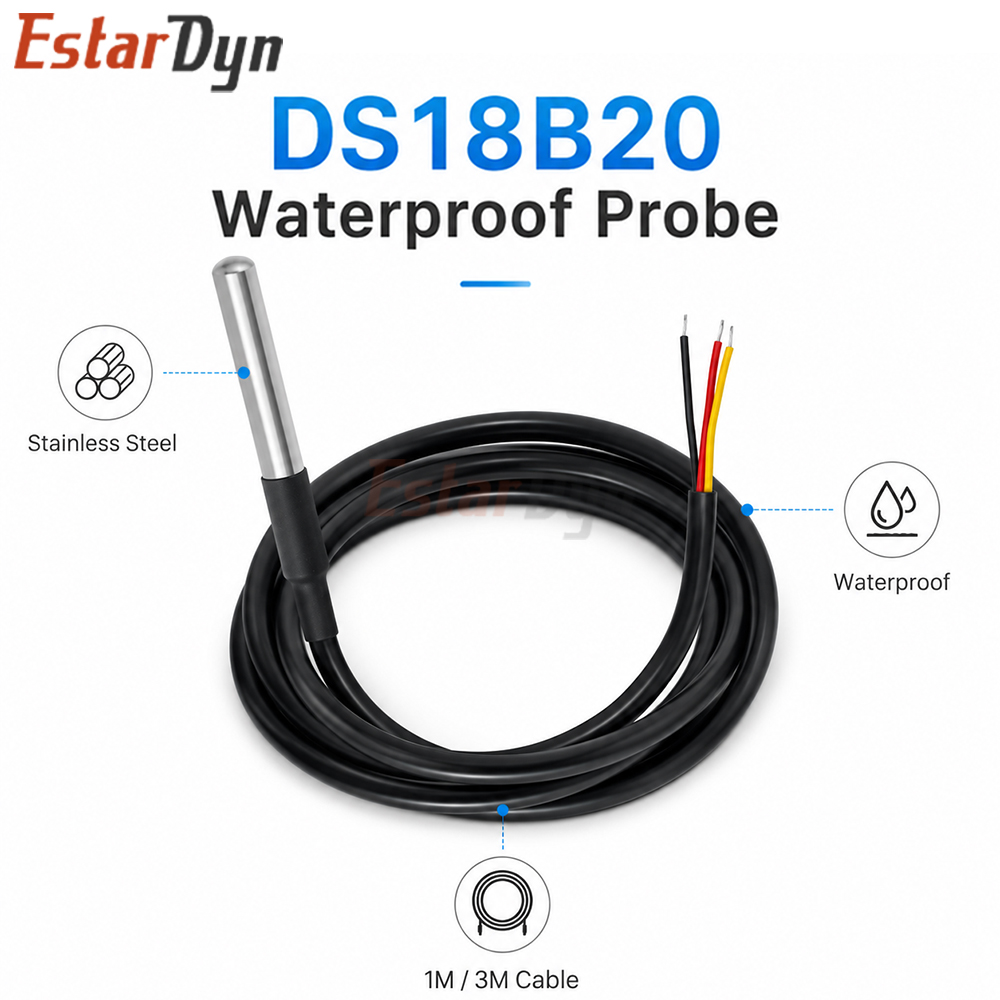 Ds18B20 - Водонепроницаемый цифровой датчик температуры Estardyn DS18B20