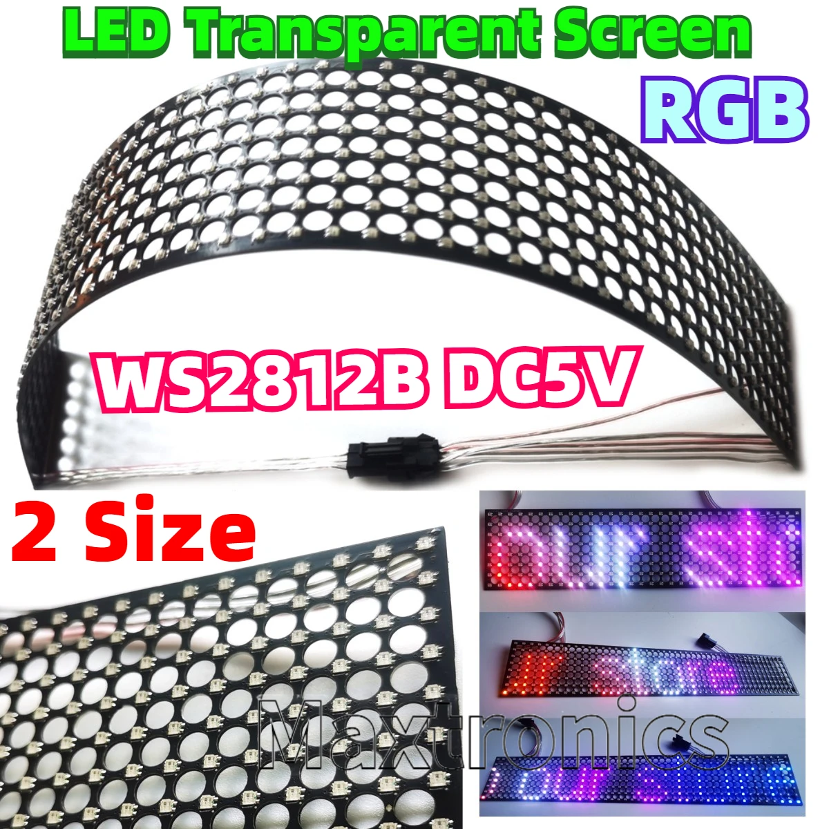 Ws2812B - WS2812B Светодиодный прозрачный экран, полноцветный RGB