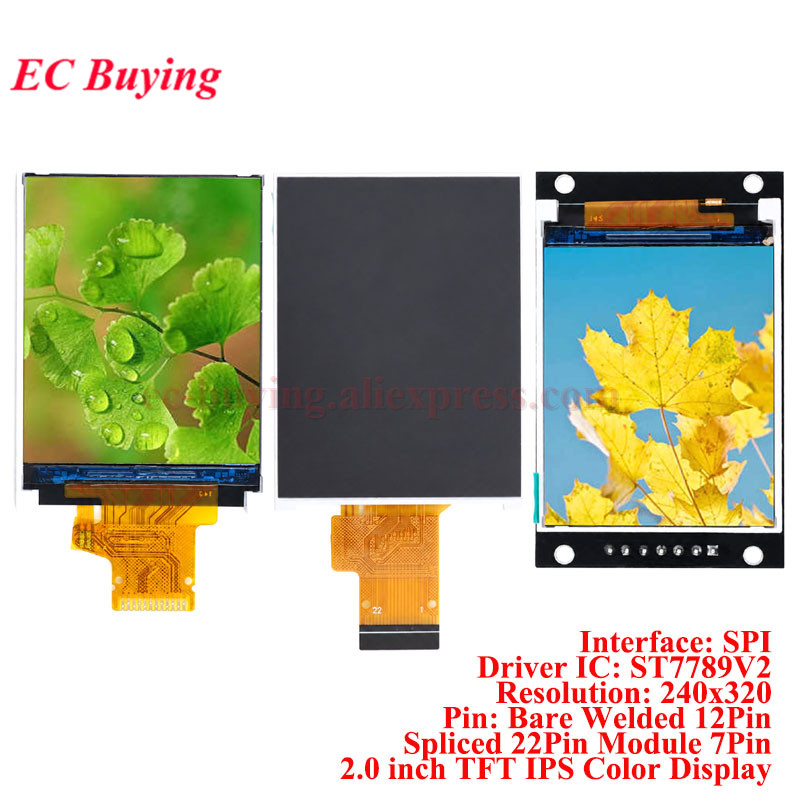 Tft Display 2.4 - 2,0-дюймовый цветной ЖК-дисплей TFT IPS, модуль