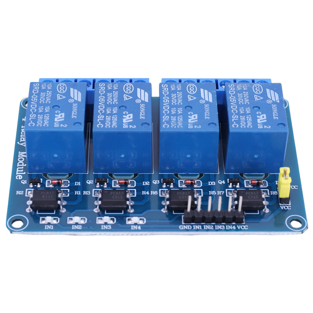 Плата реле 5В/12В на 4 канала  – обзор и цена Relay Module 4 Channel