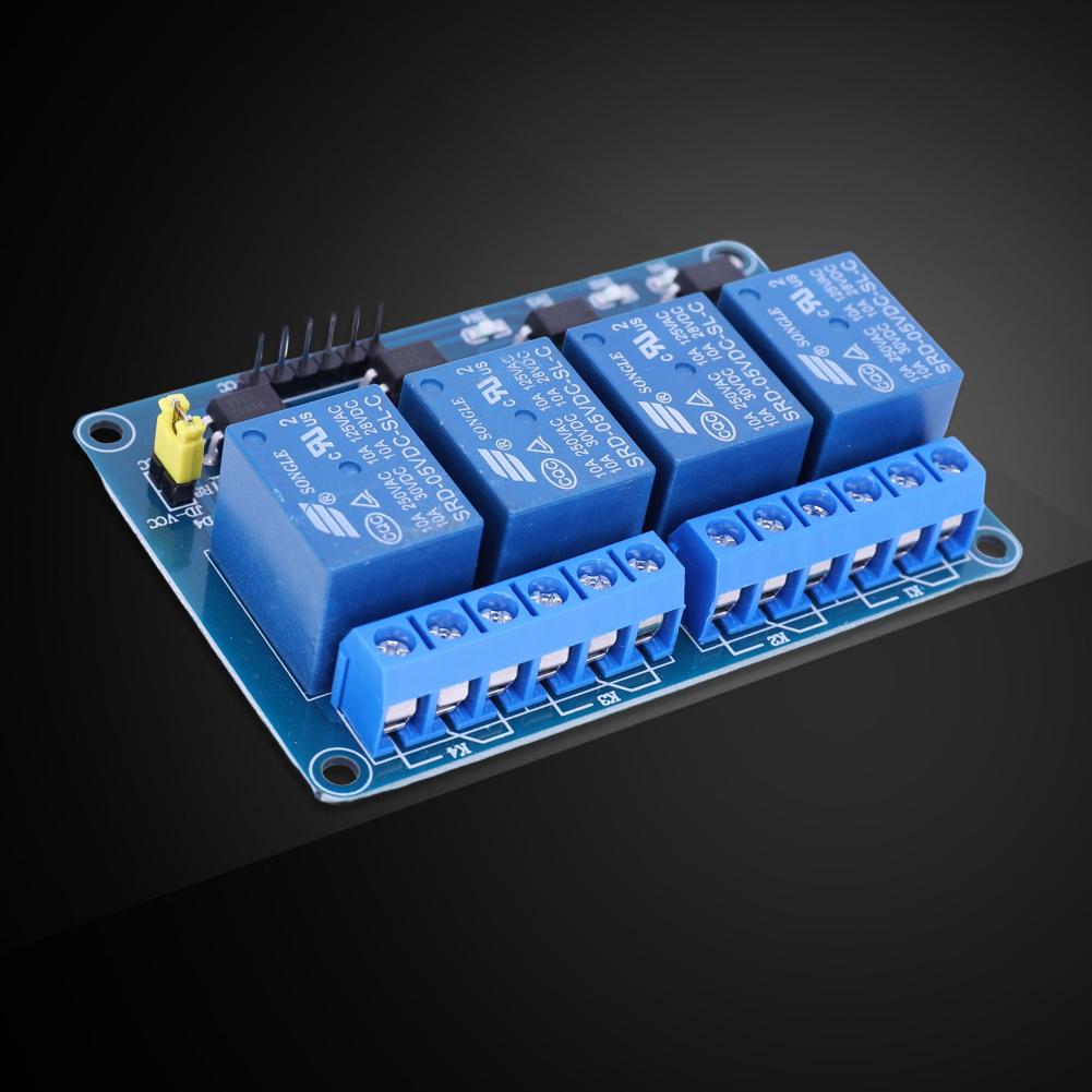 Плата реле 5В/12В на 4 канала  – обзор и цена Relay Module 4 Channel