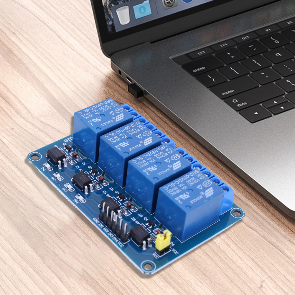 Плата реле 5В/12В на 4 канала  – обзор и цена Relay Module 4 Channel