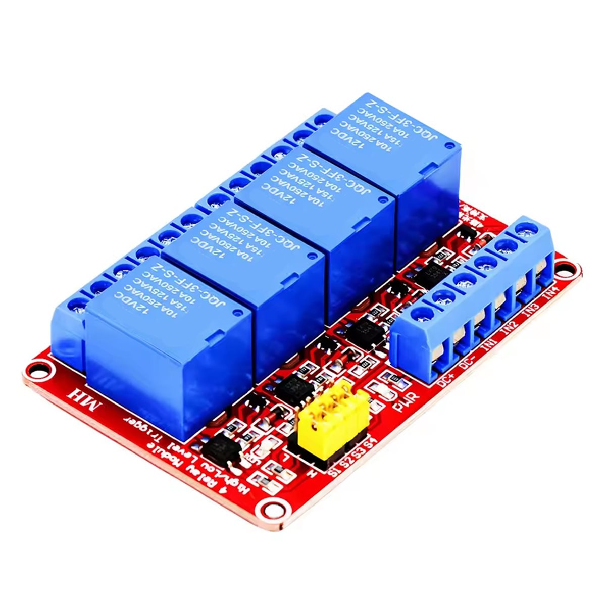 Модуль реле A49T на 4 канала,  – обзор и цена Relay Module 4 Channel