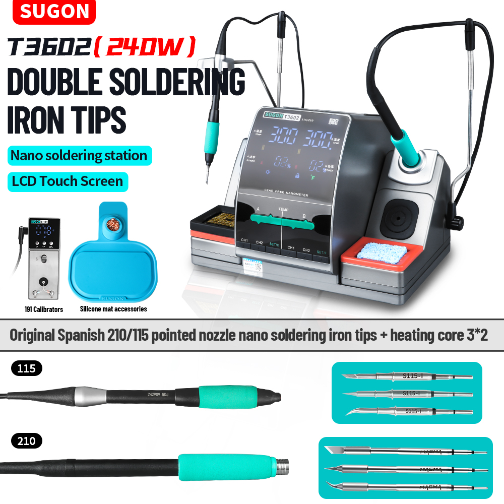 Паяльная станция SUGON T3602 2 – обзор и цена Soldering Iron Temperature Probe