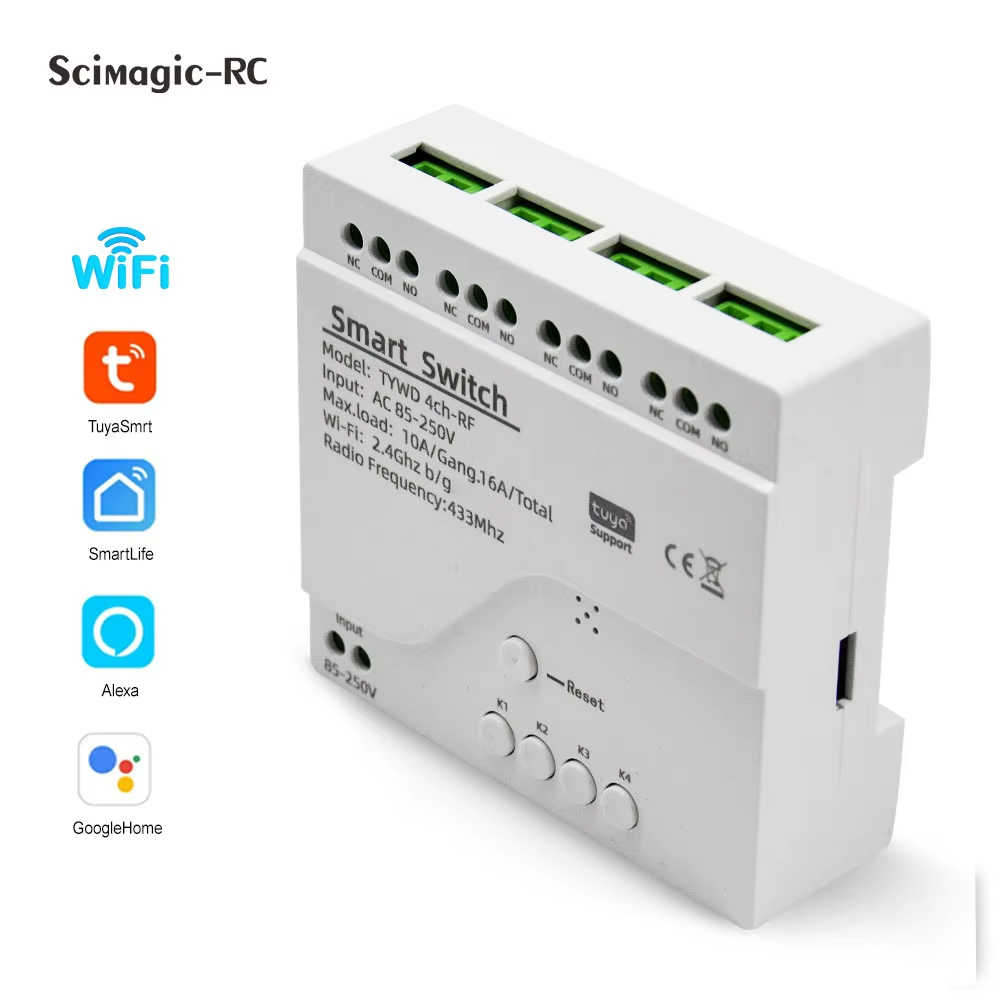 Умный переключатель Tuya, 4-ка – обзор и цена Relay Module 4 Channel