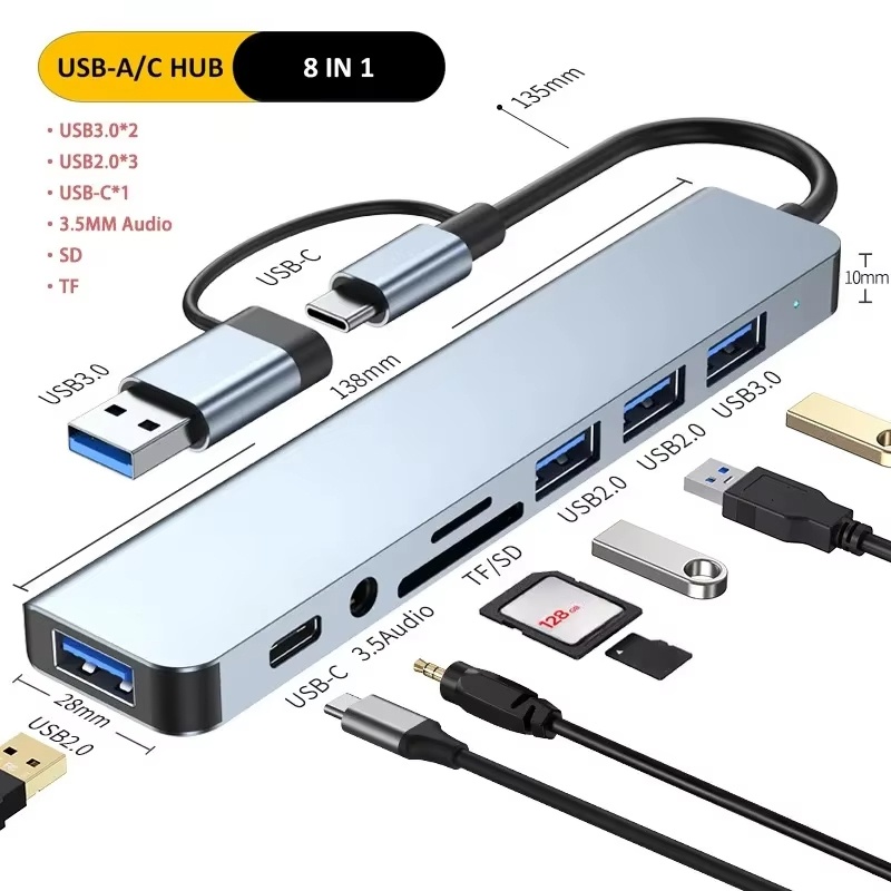 USB-хаб Type-C 8-в-1, USB-разв – обзор и цена Sd Card Module