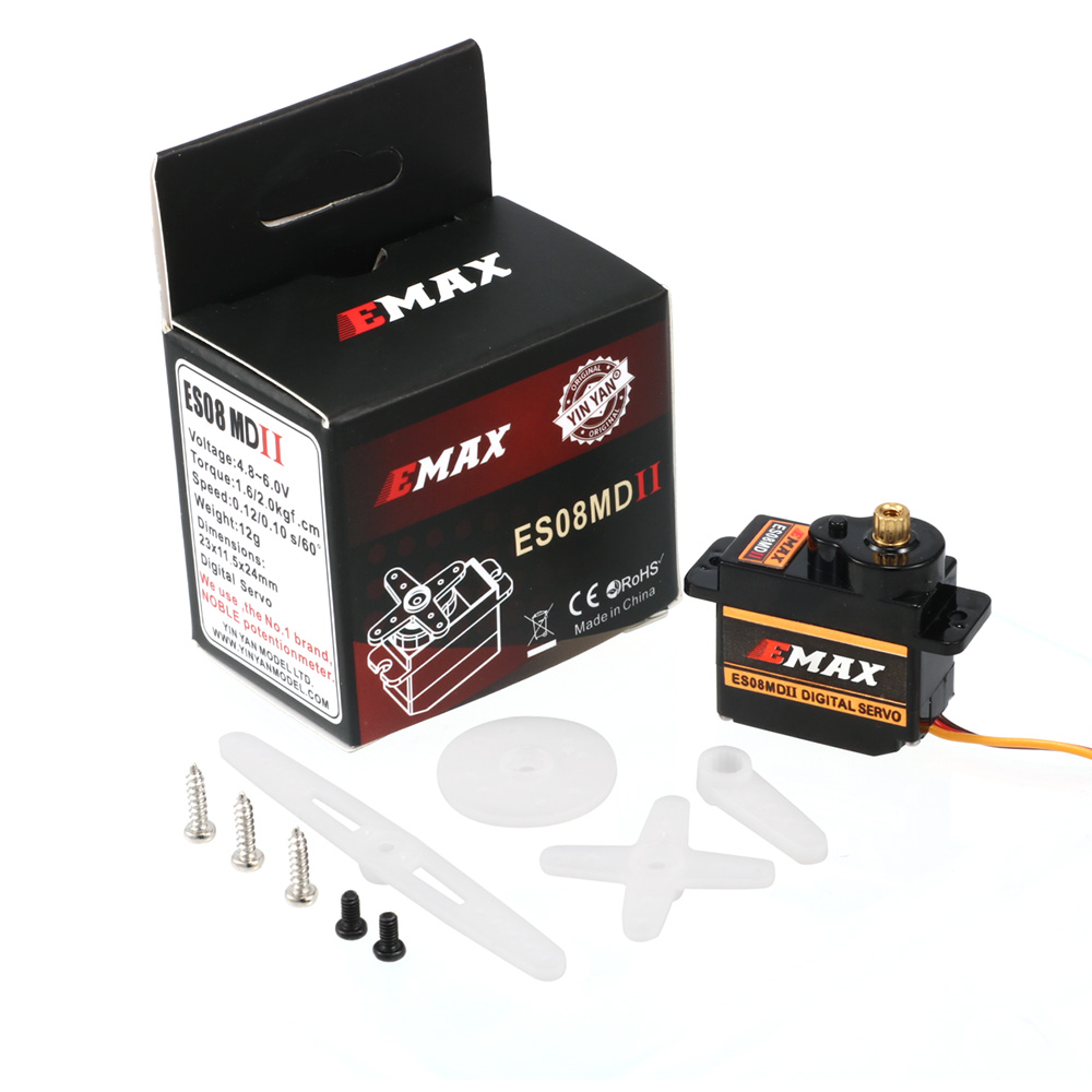 2/4/10 шт. EMAX ES08MD II Цифр – обзор и цена Servo Sg90