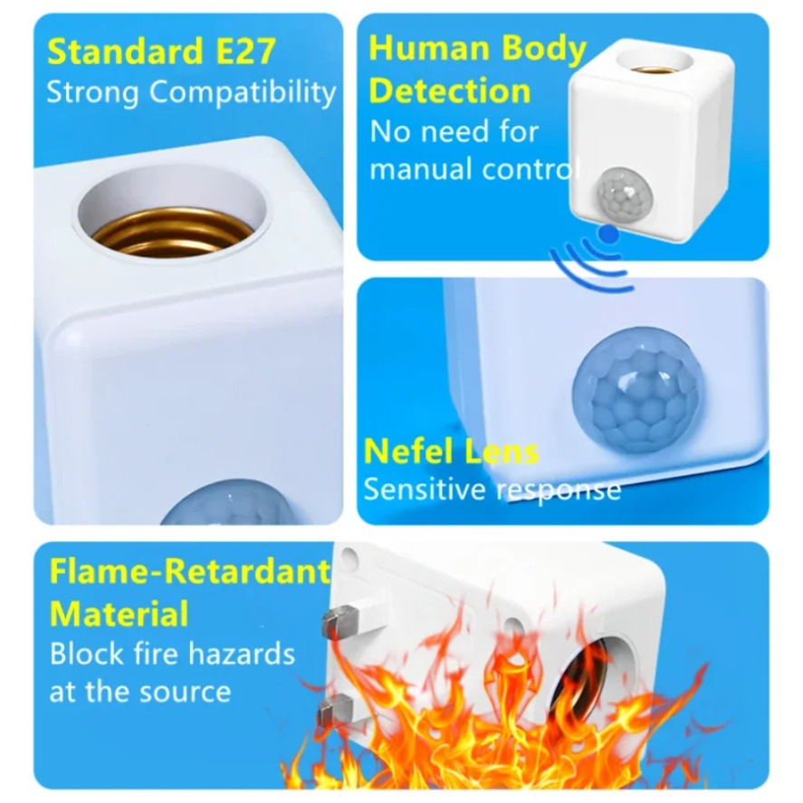 Держатель для лампы E27 с датч – обзор и цена Pir Motion Sensor