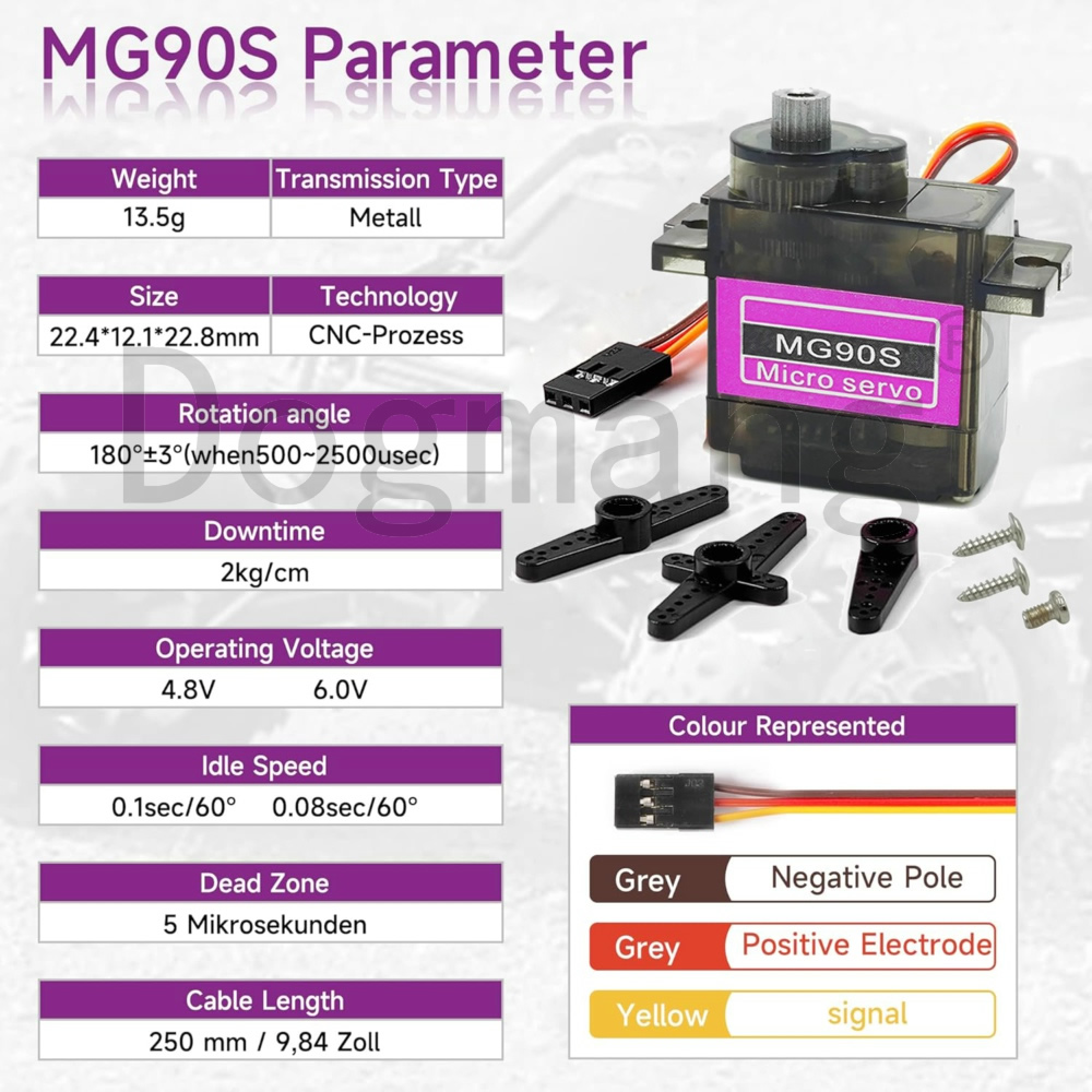 MG90S Сервопривод 1/2/4/10/20/ – обзор и цена Servo Sg90